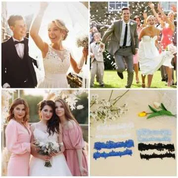 Garters for Bride, Wedding Garter Set for Bride, Garter Belts for Thigh Highs, 2 Pieces White Garter Belt, Thigh Garter Belt, Wedding Garter, Lace Garter Belt, Wedding Bride Accessories