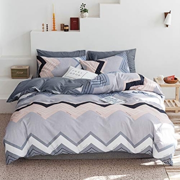 VClife King Duvet Cover Premium Cotton Bedding Set