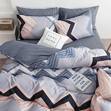 VClife King Duvet Cover Premium Cotton Bedding Set