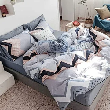 VClife King Duvet Cover Premium Cotton Bedding Set