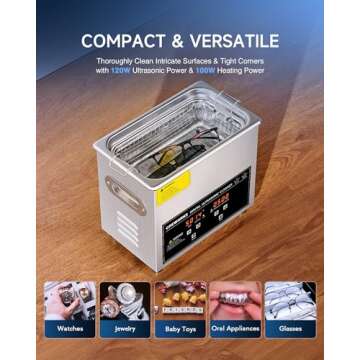 CREWORKS 3L Ultrasonic Cleaner for Sparkling Results