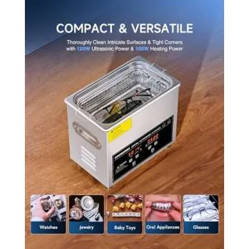 CREWORKS 3L Ultrasonic Cleaner for Sparkling Results