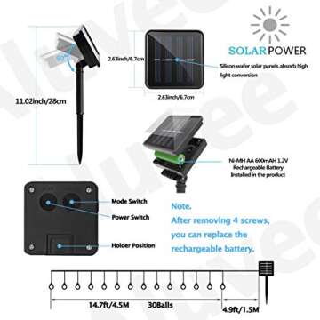 Solar Fairy String Lights for Outdoor & Home Decor