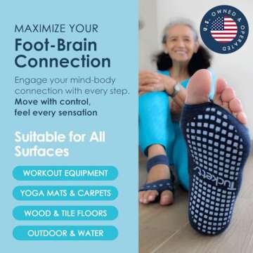 Tucketts Toeless Yoga Socks for Women | Eco-Friendly Grip Socks