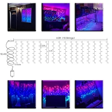 Bolylight Curtain Lights - Multicolor 192 LED For Rooms