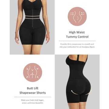 FeelinGirl High Waist Body Shaper Shorts for Women