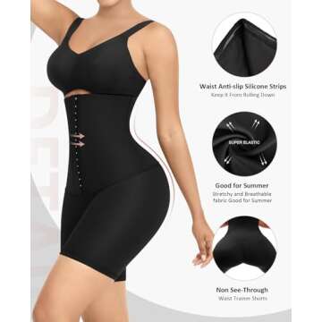 FeelinGirl High Waist Body Shaper Shorts for Women