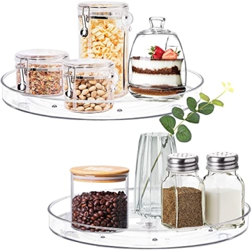 2 Pack Lazy Susan Organizer for Kitchen Storage and Organization