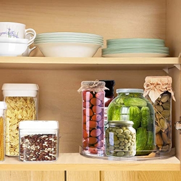 2 Pack Clear Lazy Susan Turntable for Smooth Storage