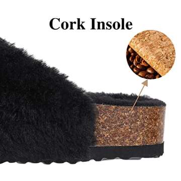 Comfortable KIDMI Women’s Fuzzy Slippers with Support