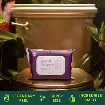 Goodwipes Flushable Butt Wipes Gentle Cleansing Lavender 180 Count