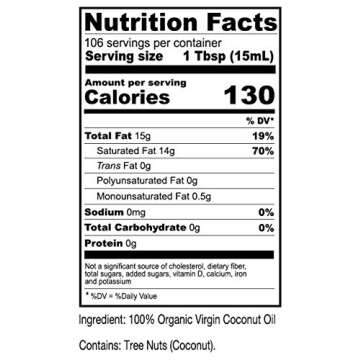 Anthony's Organic Virgin Coconut Oil, 54 oz, Unrefined, Cold Pressed, Tree to Table, Keto Friendly