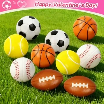30 Pcs Mini Sport Stress Balls for Kids Valentines Day