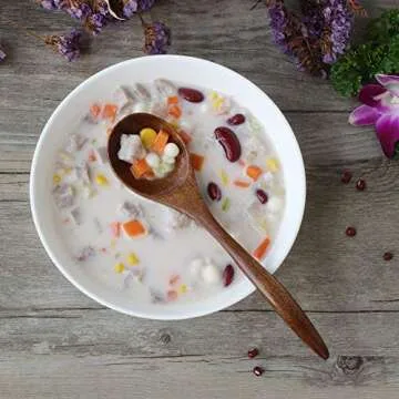 ADLORYEA 6-Piece Wooden Spoons - Handmade Natural Kitchenware