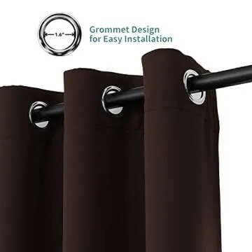 Pickluc Blackout Curtain for Bedroom - Light Blocking, Heat Insulating, Noise Reducing - Thicker Fabric, Extra Fold, 2 Panels, 42Ince Wide and 54 Inch Length, Chocolate Brown