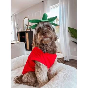 Midlee Strawberry Dog Costume for Medium Breeds – Fun & Cute!