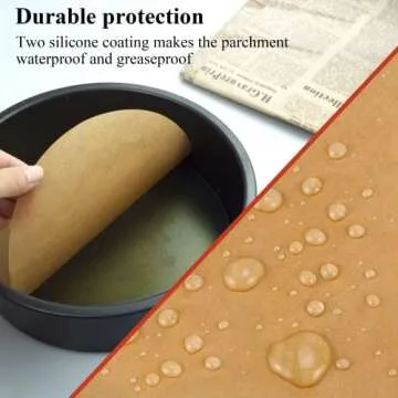 DISSKNIC 200PCS Non-Stick Parchment Paper Rounds 8 Inch