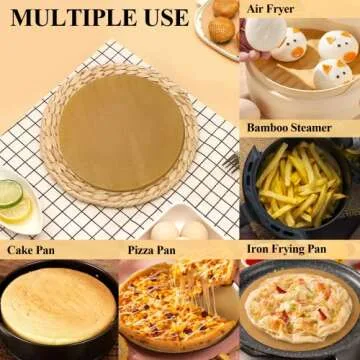 DISSKNIC 200PCS Non-Stick Parchment Paper Rounds 8 Inch