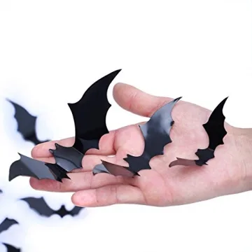 120 Pcs 3D Bat Decor for Spooky Room or Home
