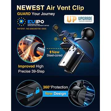 VANMASS [Pro Version] Universal Car Phone Mount [2025 Super Suction Cup] Phone Holder for Car, Cell Phone Car Mount for Windshield Dash Vent Truck Stand for iPhone 16 Pro Max 15 14 13 Samsung Android