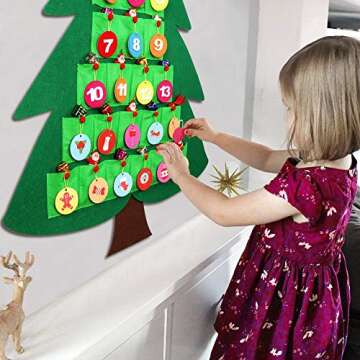OurWarm Kids Advent Calendar: Felt Christmas Countdown