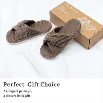 Chantomoo Stylish Memory Foam Slippers for Women
