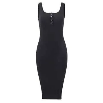 Stylish Cotton Scoop Neck Bodycon Maternity Dress