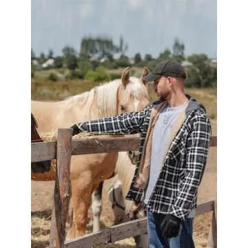 Mr.Stream Men's Hooded Coat Casual Thicken Plaid Jacket