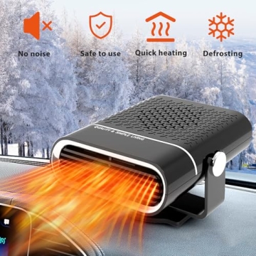 New Upgrade Portable Car Heater, 60s Fast Demisting Defroster, Versatile 12V Auto Heater and Cooler ...