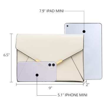 KKXIU Women Elegant Faux Leather Evening Envelope Clutch Purse Foldover Bags for Party Wedding Prom