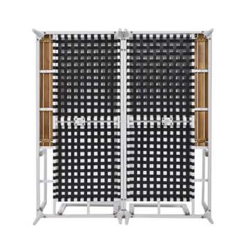 VilroCaz Modern Outdoor Patio Daybed with Wood Topped Side Spaces for Drinks, All Weather Chaise Lounges Reclining Chairs with Fixable Cushion for Garden Balcony Poolside Deck (Beige-T)