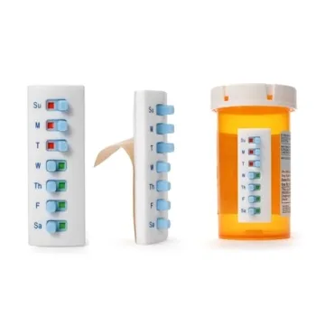 Take-n-Slide: 5 Pack Medication Tracker and Reminder