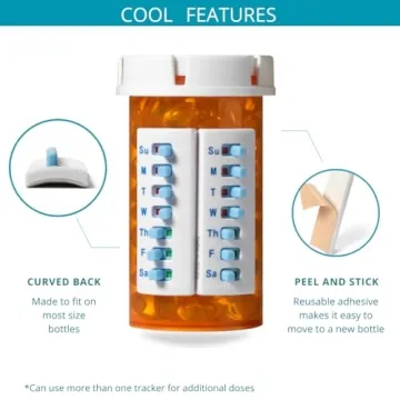 Take-n-Slide: 5 Pack Medication Tracker and Reminder