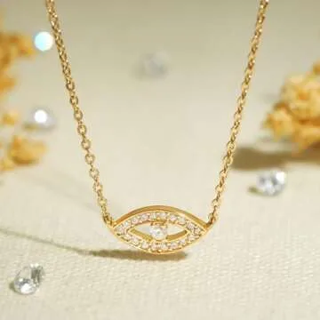 Stylish BENEIGE Gold Evil Eye Necklace for Women