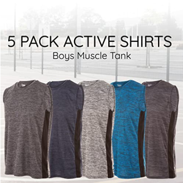 Essential Elements Boys Active Shirts - 5 Pack Comfort & Style