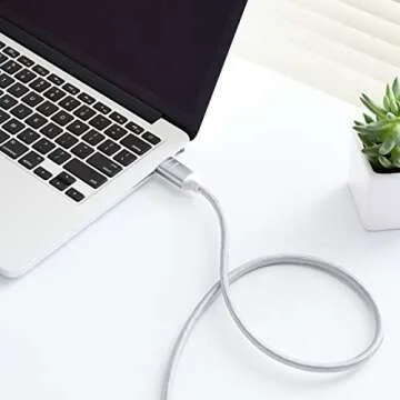 Amazon Basics 10.2 Gbps High-Speed 4K HDMI Cable with Braided Cord, 10-Foot, Light Grey