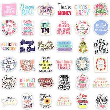 100 PCS Inspirational Quote Stickers,Motivational Stickers for Adults Teens Students,Inspirational Stickers for Vision Board Journaling Scrapbooking Water Bottles