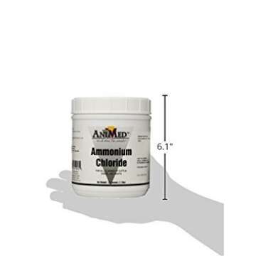 AniMed Powder 99.9-Percent Ammonium Chloride for Horses Dogs Cats Cows Sheep and Goats, 2.5-Pound…