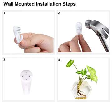 Stylish Kingbuy Hexagon Wall Planter Set - 3 Pack