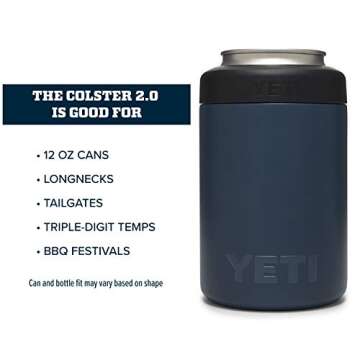 YETI Navy Rambler Colster Can Insulator, 1 Count (Pack of 1)