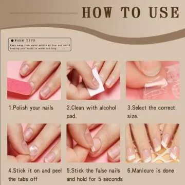 Ivtor Waterproof Nail Adhesive Tabs for Press-On Nails