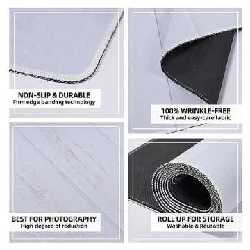 Kate Photography Floor Mats White Wooden Floor Rubber Backdrop Wood Panel Wall Backdrop Newborn Photography Props Photography Mat for Photo Studio 8X5ft