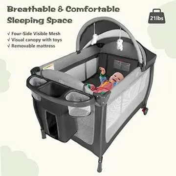 Kinder King 4 in 1 Portable Pack n Play Baby Nursery Center