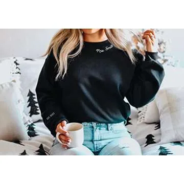 Mrs Sweatshirt - Custom Mrs Sweatshirt - New Mrs - Honeymoon Pajamas - Wedding Gift - Future Mrs. Gift