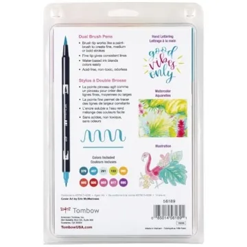 Tombow Dual Brush Pens - Vibrant, Blendable, 10-Pack