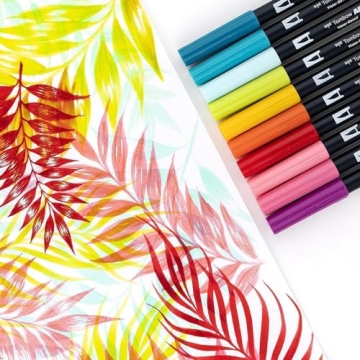 Tombow Dual Brush Pens - Vibrant, Blendable, 10-Pack
