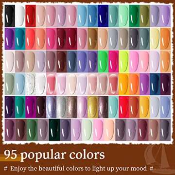 JODSONE 95 Colors Gel Nail Polish Kit for Home Manicures