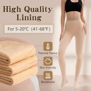 HONGTEYA Fleece Lined Tights for Women - Warm & Stylish
