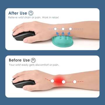 VANKEY Soft Mouse Wrist Rest - Ergonomic Memory Foam Support