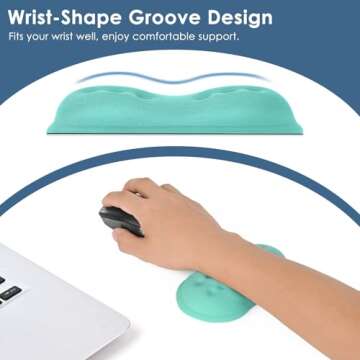 VANKEY Soft Mouse Wrist Rest - Ergonomic Memory Foam Support